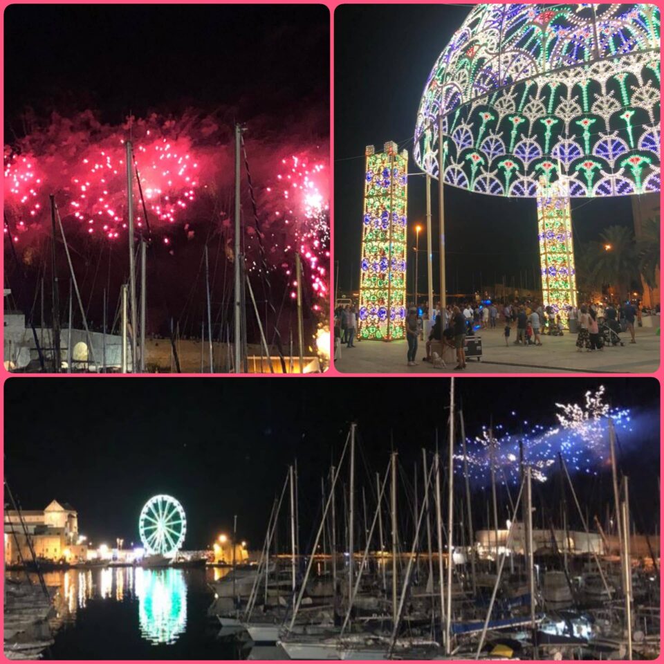 Luminarie, fuochi d'artificio e giostre animano le feste patronali di Trani